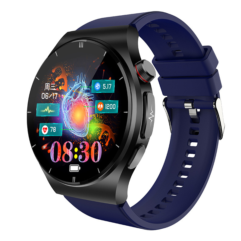 The new ET340 smartwatch for blood sugar measurement, uric acid, blood lipid, electrocardiogram, multi-exercise, Bluetooth and call functions details Picture