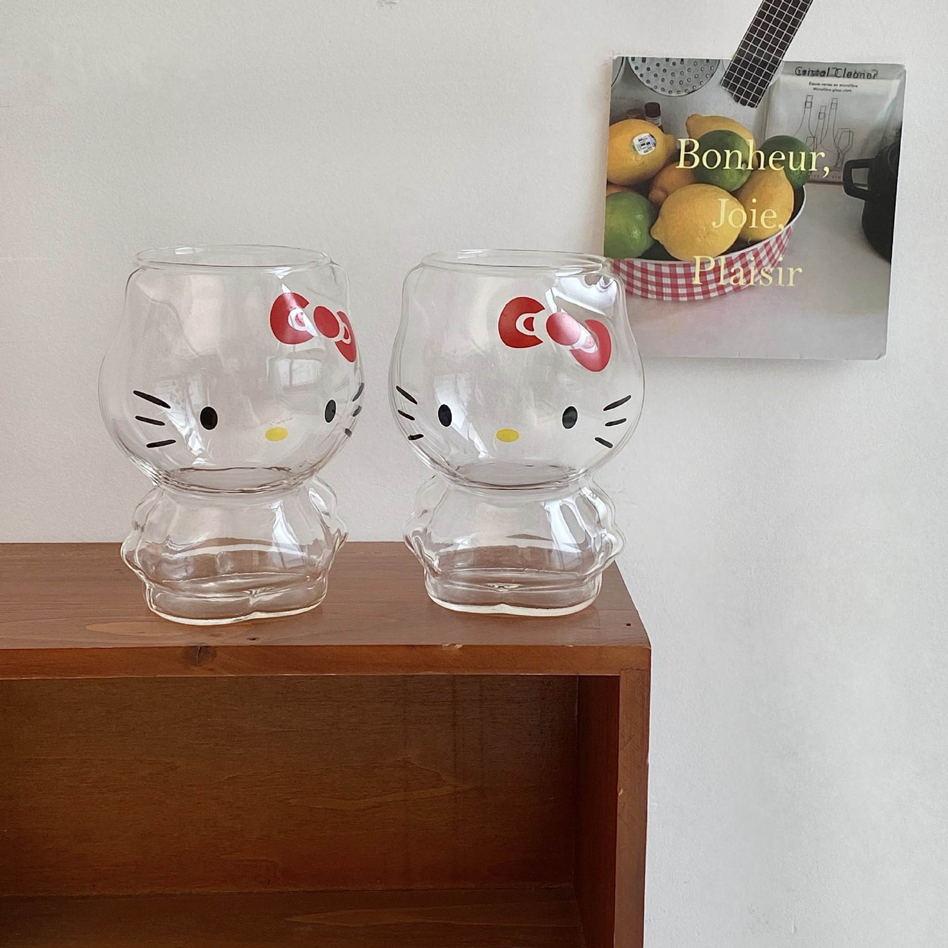 Katon cat cups, ins style, high-end, niche glass cups, water cups, home breakfast cups, milk cups, juice cups details Picture