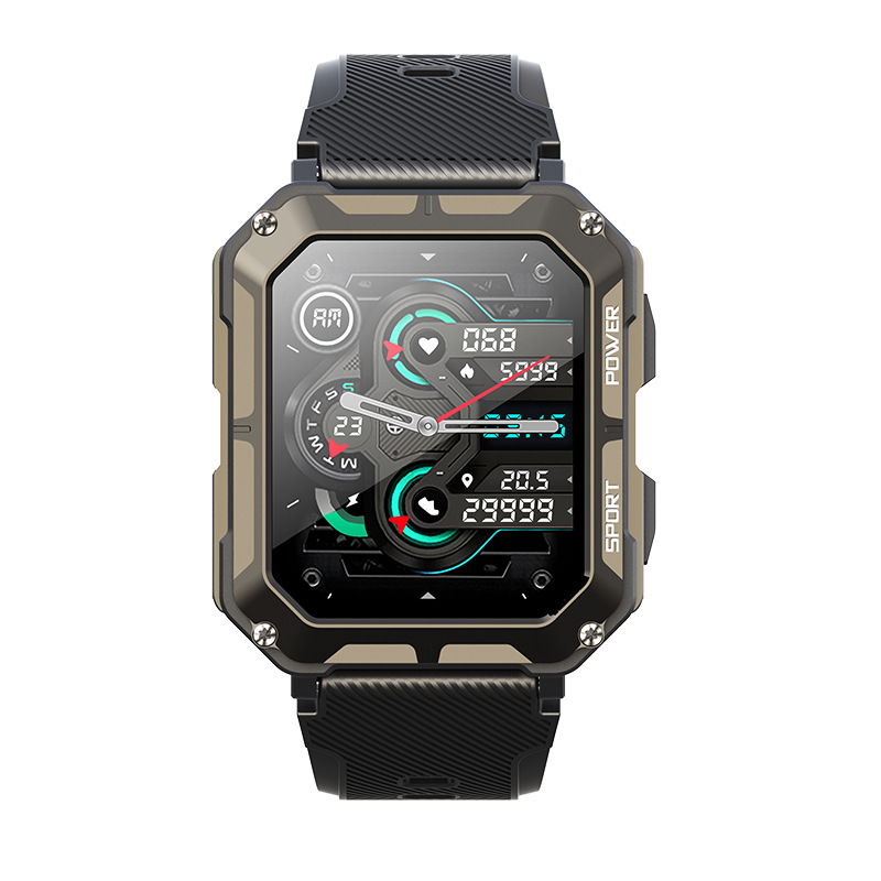 C20pro Bluetooth Call Smartwatch, outdoor three-proof sports, waterproof, step-counting multi-sports smartwatch Specification drawing