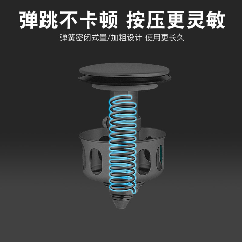 The washbasin lid can be flipped to replace the spring core, the drain accessory leaks, the face plug of the sink basket hole is pressed, the cover is pressed, and the filter screen is blocked Application Scenario
