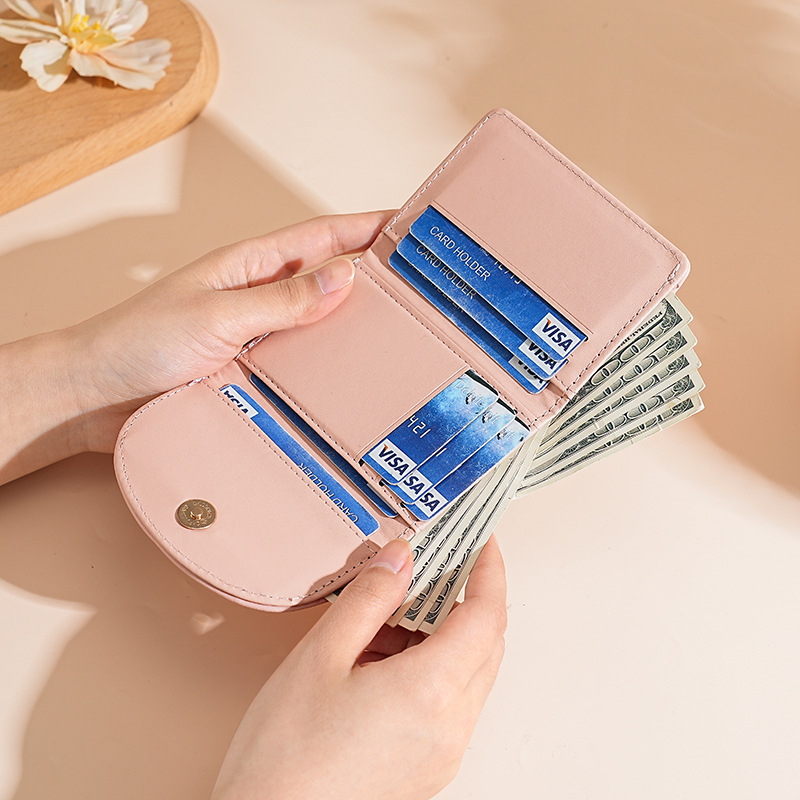 The new women's wallet is in a solid color, sweet and cute. It has multiple compartments and a large capacity. The coin purse is 30% off with a pickup clip Specification drawing