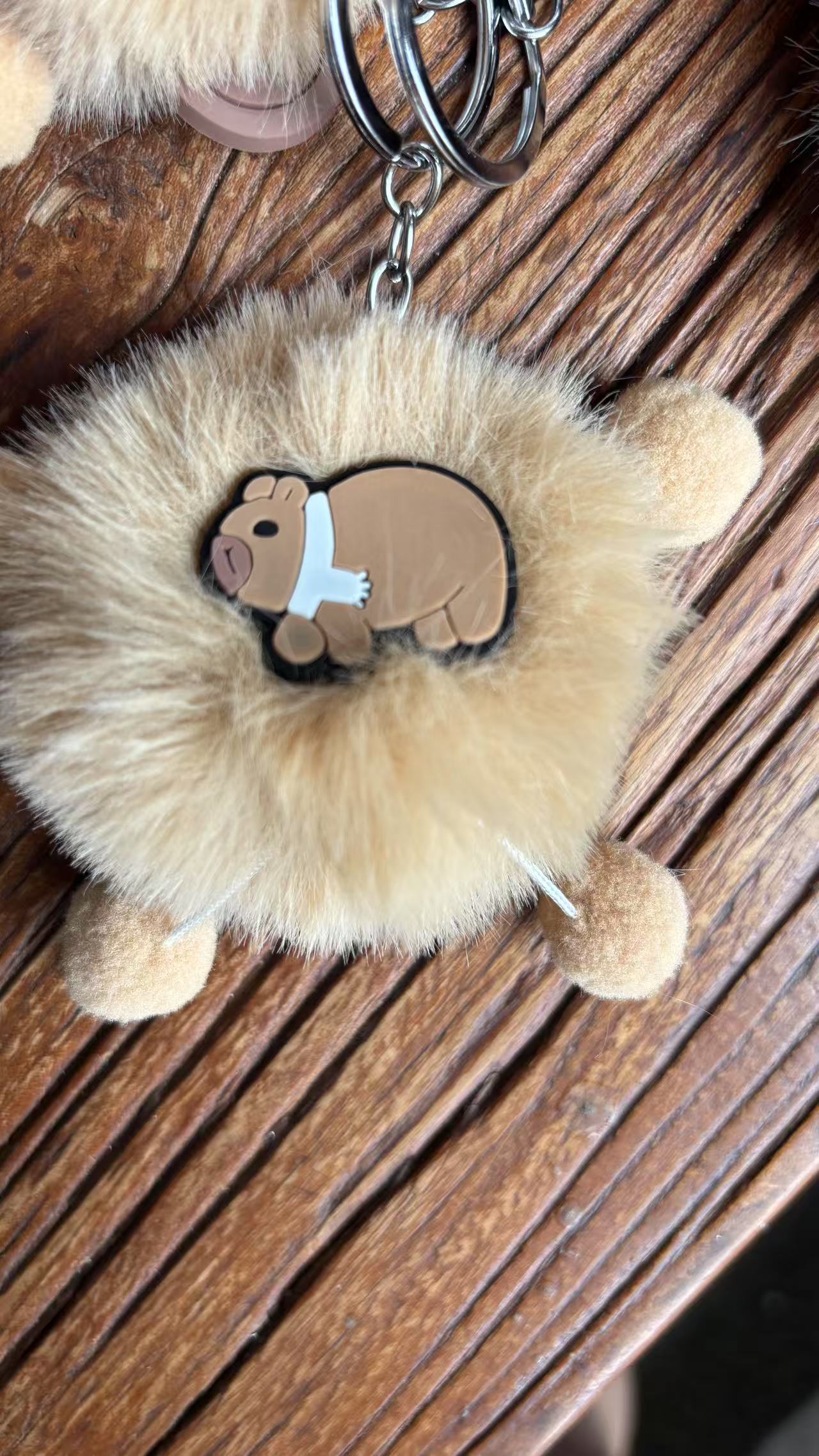 Best-selling Dopamine Friend Extreme Pulling Doll Keychain Pendant Cartoon Cute Capybara Plush backpack Item Picture