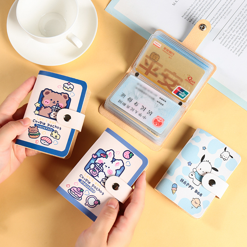 Factory direct sales of anti-demagnetization cartoon bear card case, double-sided card insertion, bank card, ID card, document case, neutral card case full figure