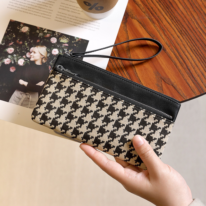 Canvas small wallet for women, ultra-thin coin coin purse, small and mini zipper, new 2025 bestseller, fashion trend details Picture