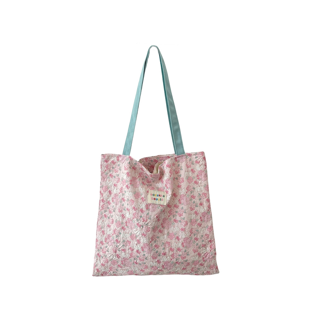 4431 New sweet cartoon bear embossed single-shoulder bag, double-layer shopping bag, cute student casual underarm bag Item Picture