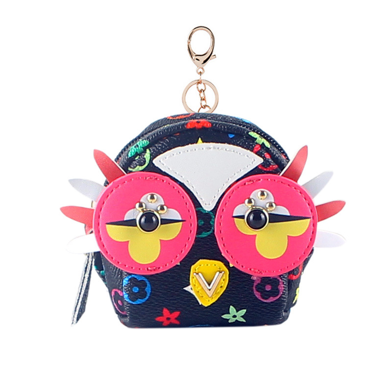 A small, cute Korean girl's heart, Instagram small schoolbag, keychain, one-piece zipper coin purse Item Picture