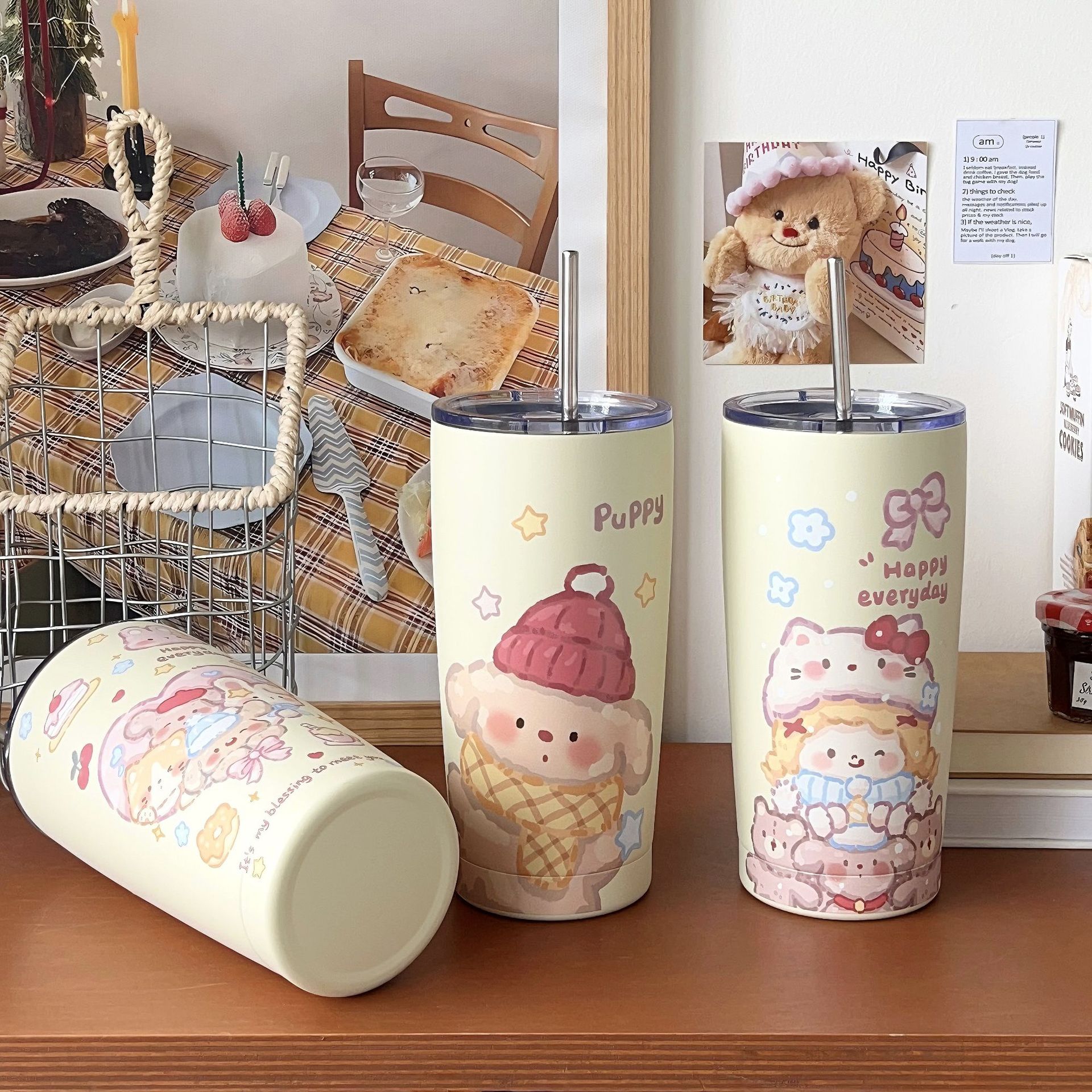 Original ~ High appearance level insulated cup, new women's water cup, large capacity 304 stainless steel coffee cup, portable cup Item Picture
