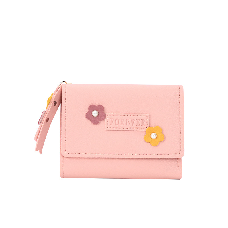 Factory direct sales 2022 Korean version new women's wallet, short, creative and fashionable wallet, student buckle coin purse Item Picture