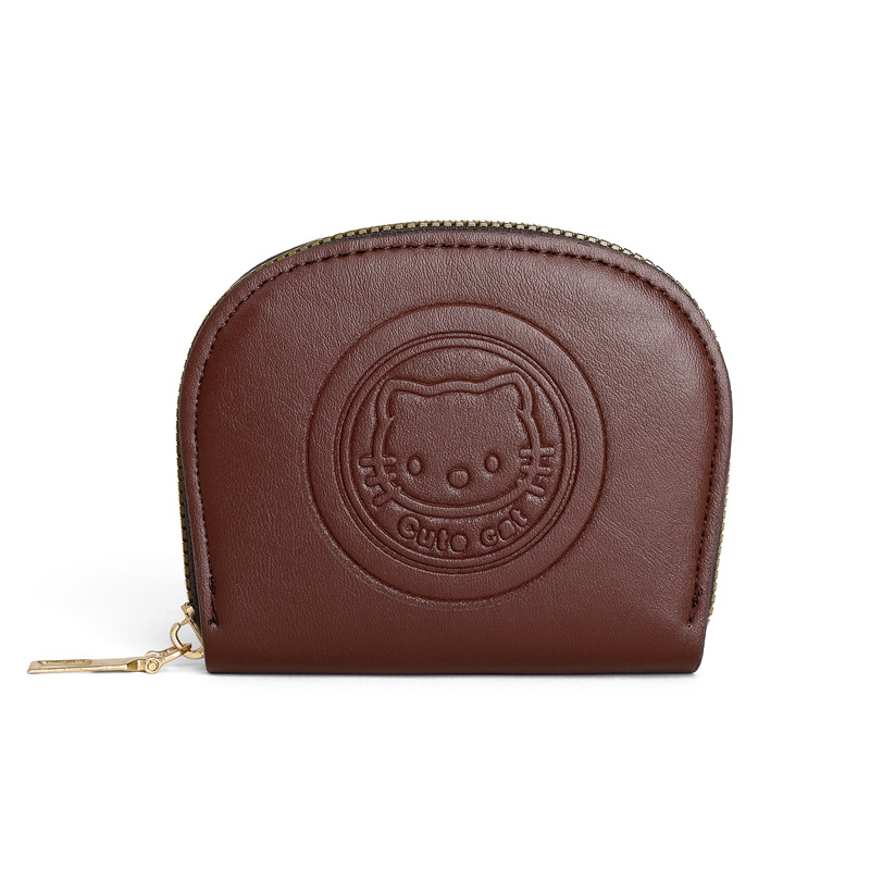 The new Ailun cartoon card case, cute cat card case, ladies' light and thin card case, retro zipper card case, and cute storage Item Picture