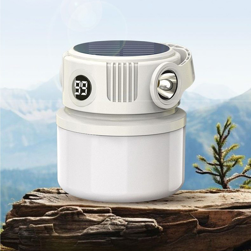 C34 solar camping lamp, outdoor rechargeable ultra-long battery life tent lamp, emergency lamp, camping lamp, rechargeable lighting lamp, stall hanging lamp