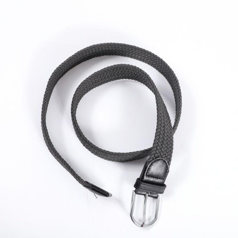 皮带女免打孔简约百搭加长帆布腰带女细潮休闲弹力编织配牛仔裤带详情2