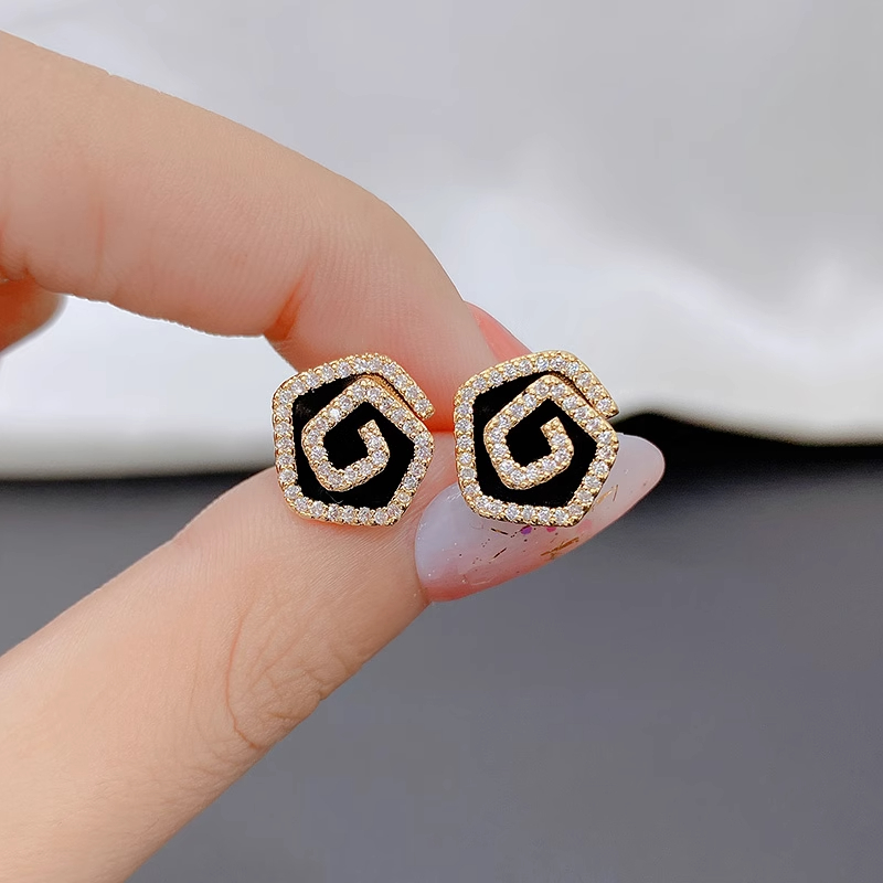 饰品/耳饰/耳钉/3对耳钉/滴油产品图