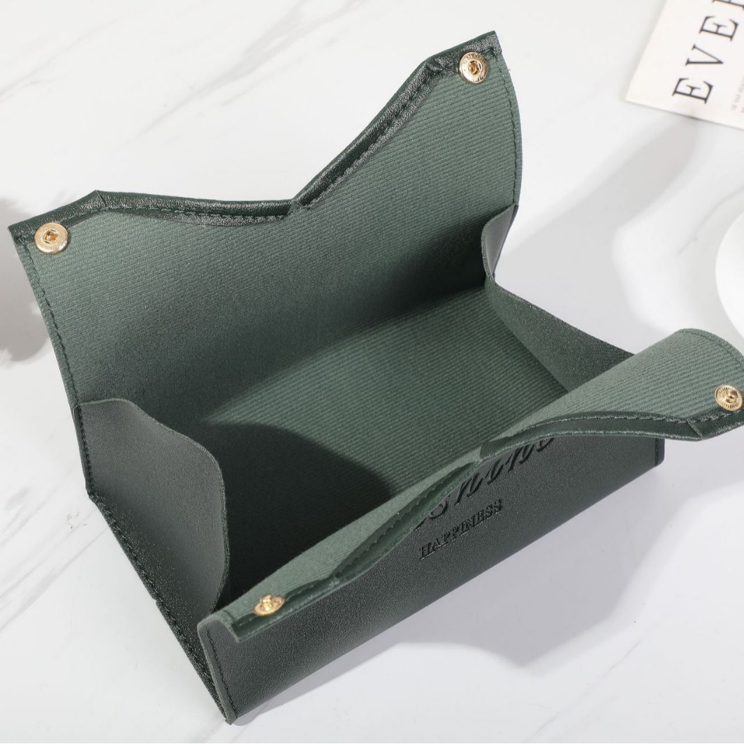 New Nordic-style hotel leather tissue box, InS-style home living room desktop storage, car PVC leather tissue box detail image 5