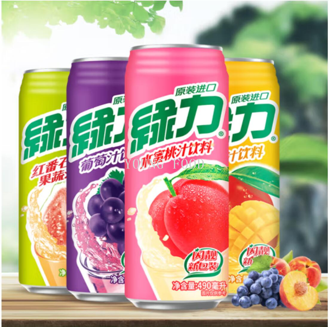 Free shipping for wholesale! RARO Snack Tropical Juice, Taiwan Green Power Peach Juice Drink, 490ml pic 9