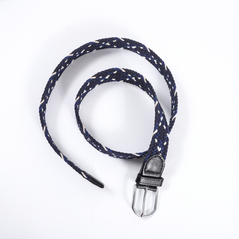 皮带女免打孔简约百搭加长帆布腰带女细潮休闲弹力编织配牛仔裤带详情5