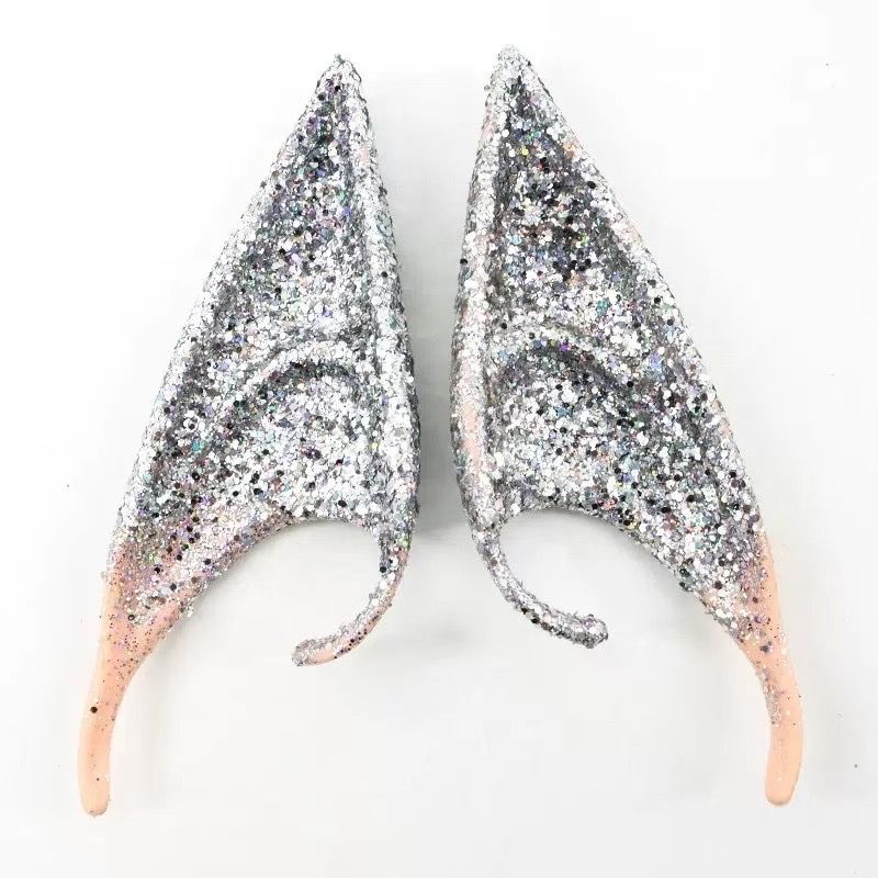 万圣节精灵耳朵妖精假耳朵跨境乳胶派对道具尖耳朵摄影表演道具装扮道具批发定制原创