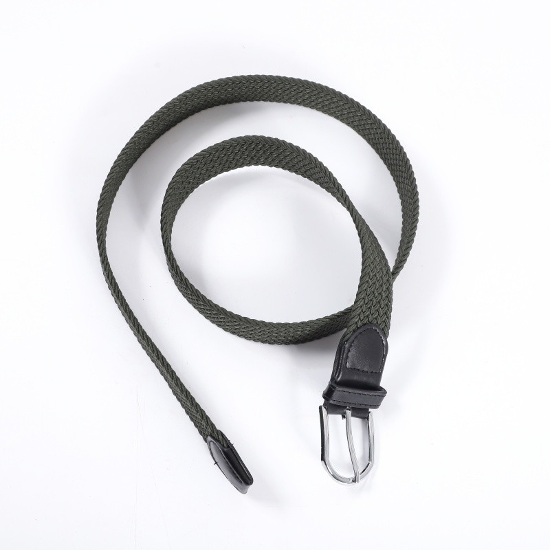 皮带女免打孔简约百搭加长帆布腰带女细潮休闲弹力编织配牛仔裤带详情1