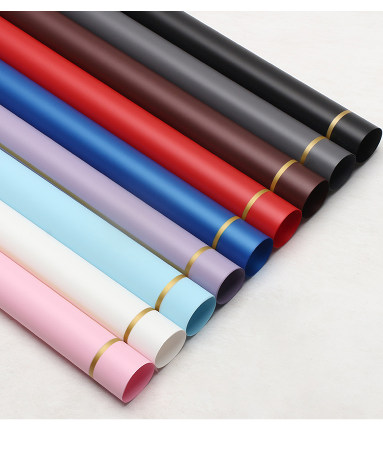 金边简风鲜花包装纸跨境外贸批发花艺鲜花花束花店包花纸资材详情3