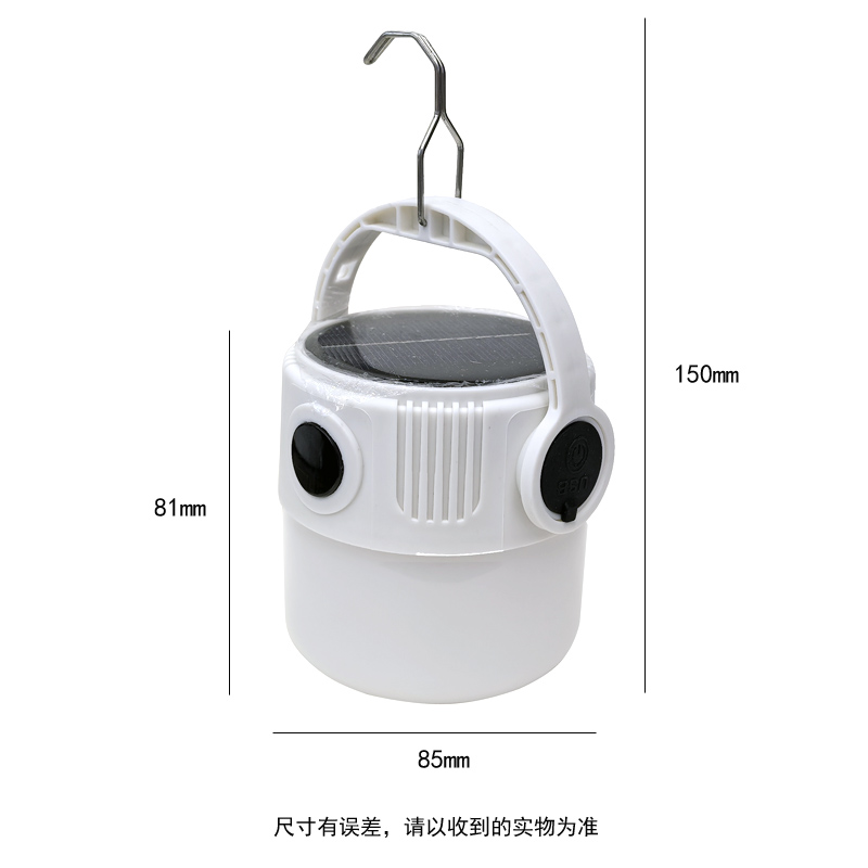 C34 solar camping lamp, outdoor rechargeable ultra-long battery life tent lamp, emergency lamp, camping lamp, rechargeable lighting lamp, stall hanging lamp Specification image