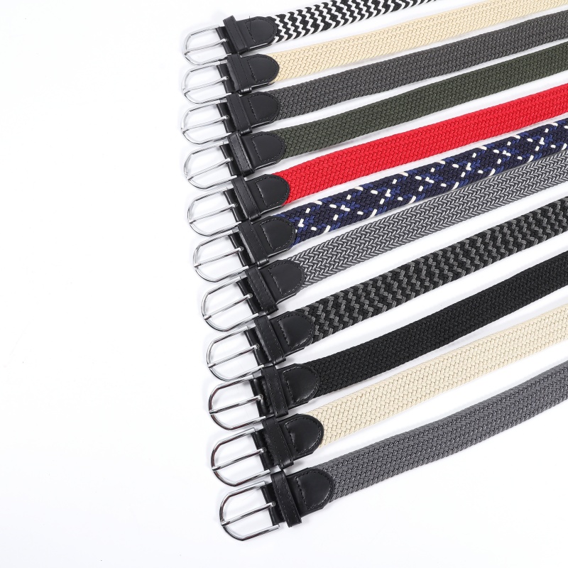 皮带女免打孔简约百搭加长帆布腰带女细潮休闲弹力编织配牛仔裤带产品图