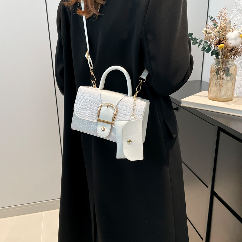 This is a new women's fashion bag for the winter of 2024. It's a versatile single-shoulder handbag with a slanted and simple design details Picture