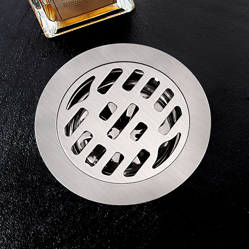 304 stainless steel 75 pipe sealed sewer three-way, 10cm round anti-odor floor drain, dual-purpose filter, large exhaust for washing machine Specification drawing