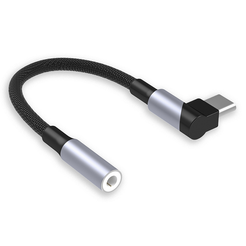 This DAC digital adapter is suitable for Samsung, Google, Huawei and Xiaomi type-c to 3.5mm headphone elbow adapter Item Picture