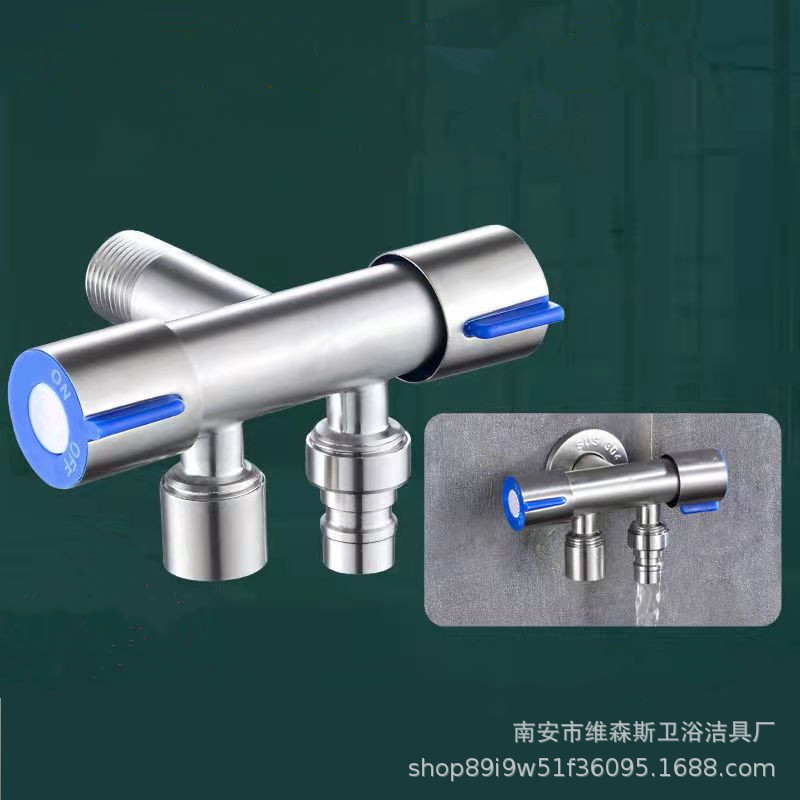304 Toilet Companion Multi-functional Angle valve, one-inlet and two-outlet faucet water heater dual-purpose water distributor factory direct sales Application Scenario