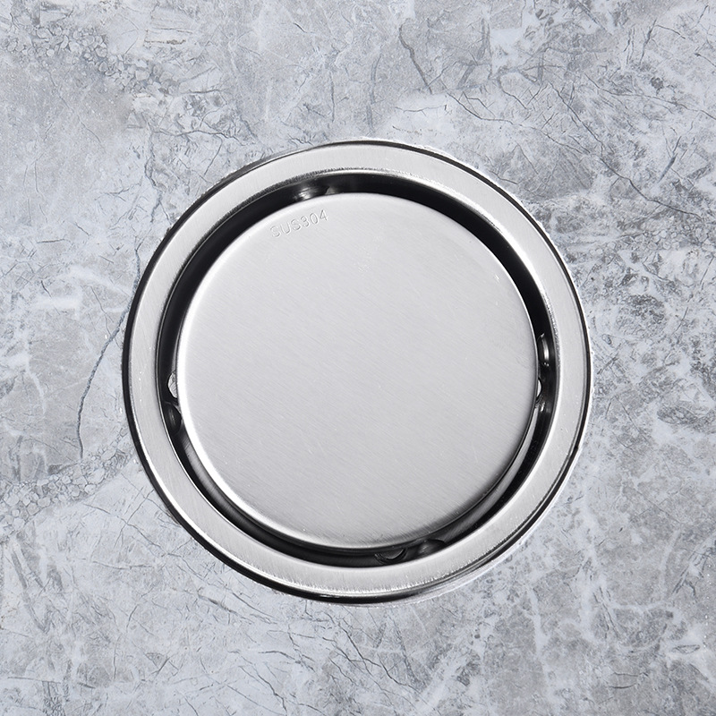 Cross-border circular invisible floor drain with brick, 304 stainless steel anti-odor cover, bathroom shower room drain, 110 large diameter Specification drawing