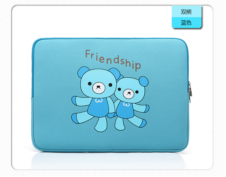 Diving material, fashionable and cute inner bag, cartoon Mary 14-inch and 15-inch laptop bag Application Scenario