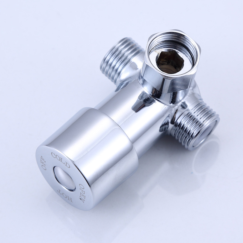 Temperature control valve, sensor faucet, two-inlet and one-outlet three-way regulating valve, water heater mixing valve, small kitchen water heater accessories, temperature control details Picture