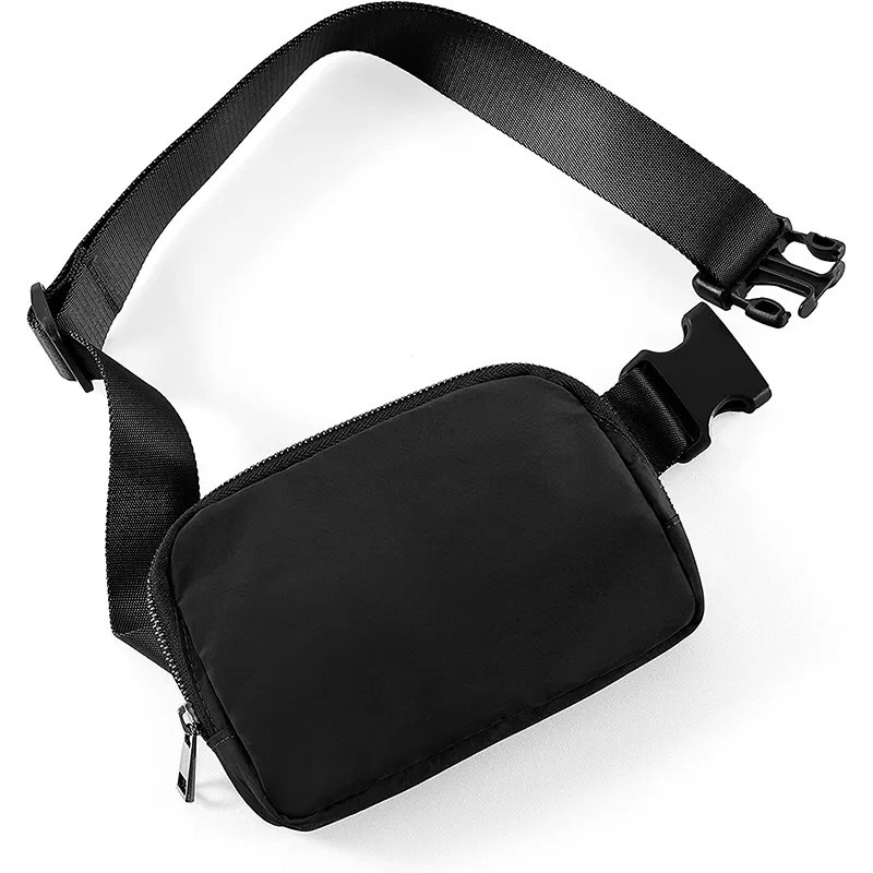 Cross-border lulu's same style waist bag, nylon waterproof chest bag, crossbody bag, outdoor sports, running, crossbody waist bag for men and women Specification drawing