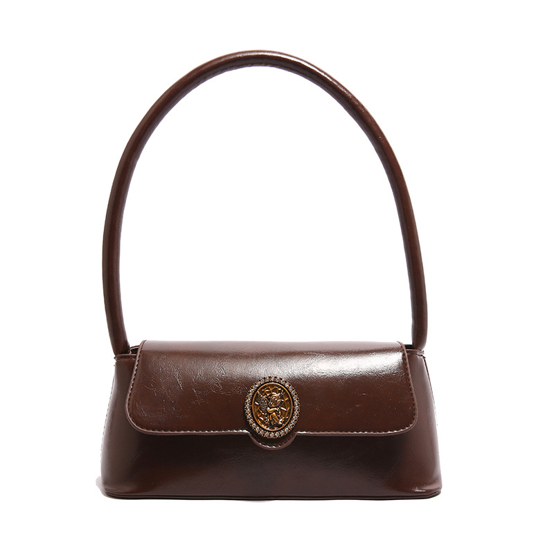 A new French retro and niche women's simple underarm bag for autumn and winter 2024, a fashionable and trendy casual commuting baguette bag Item Picture