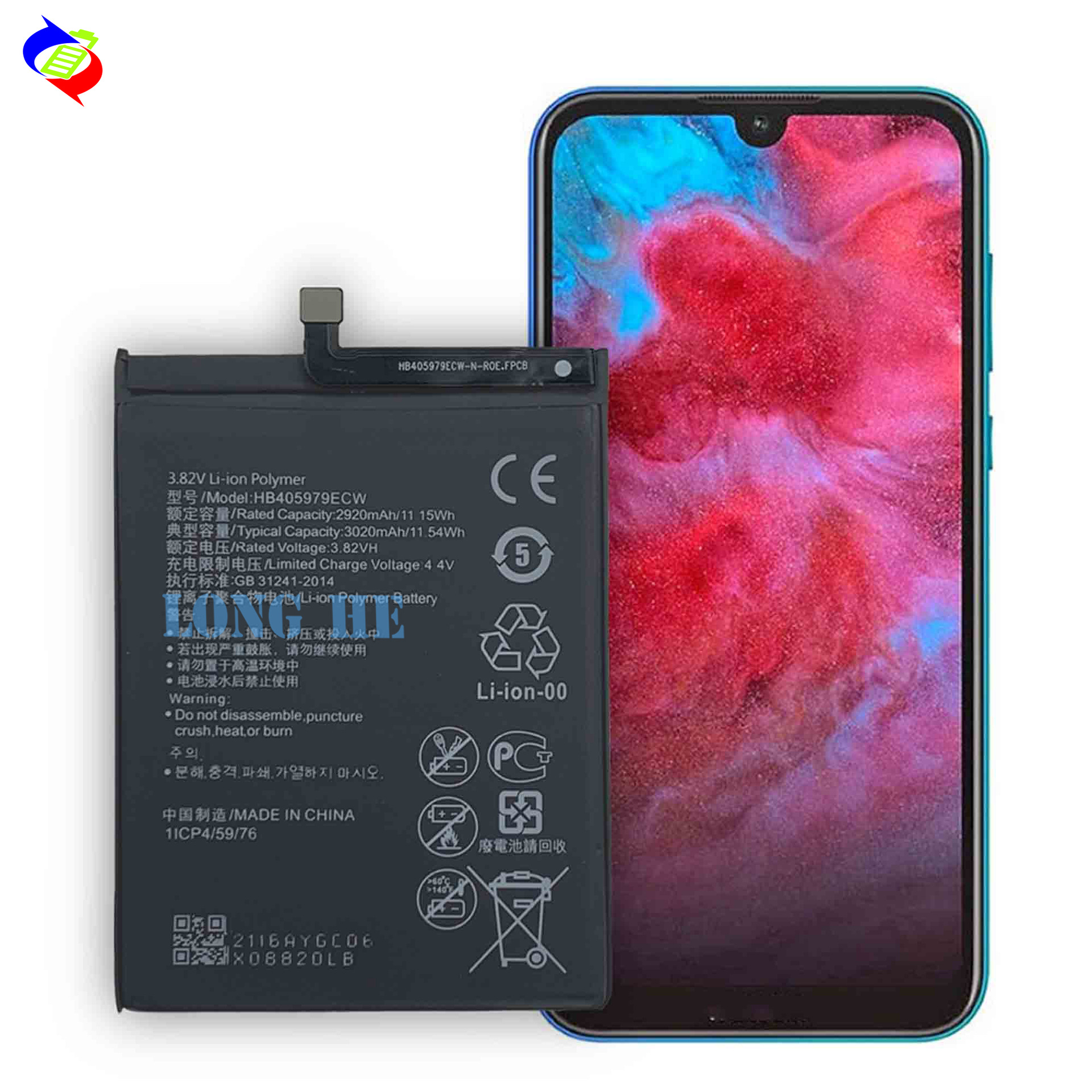 Applicable to Huawei Y6/Y5 2018/Enjoy 6s/9e/8e Youth mobile phone HB405979ECW battery Application Scenario