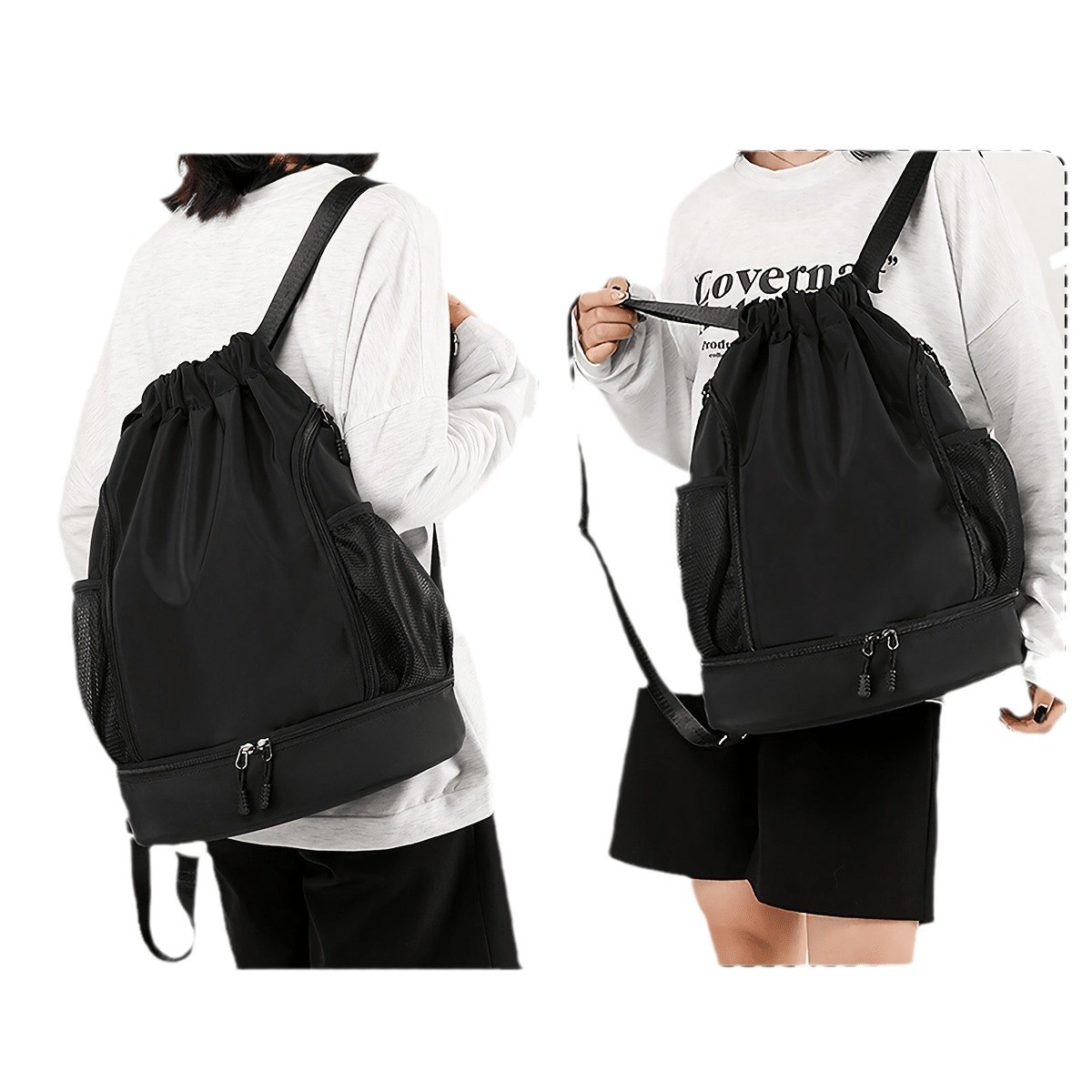 Cross-border bestsellers of basketball bags, Amazon's large-capacity fitness swimming bag, drawstring football, drawstring shoulder sports backpack Item Picture
