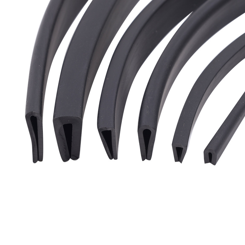 U-shaped rubber protective sealing strip, U-shaped anti-collision decorative edge banding strip, anti-cutting hand glass edge banding strip for bridge frame Specification drawing