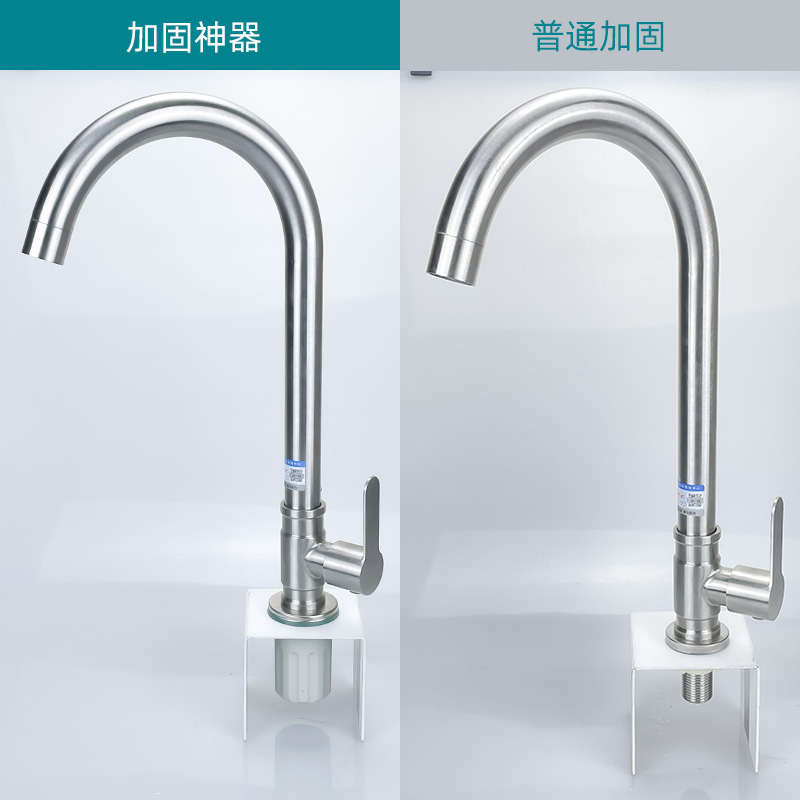 Countertop faucet fixed nut single cold anti-movement reinforcement wonder, cold and hot gasket widened base anti-shake Application Scenario