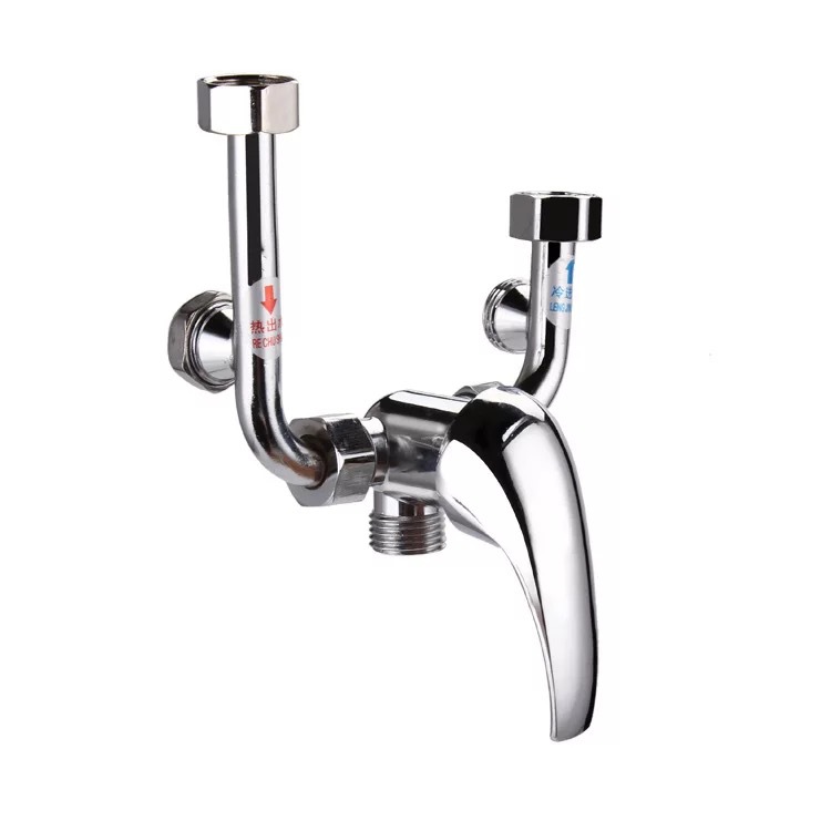 Copper electric water heater mixing valve, U-shaped elbow, exposed cold and hot switch, shower faucet inlet pipe, universal accessories Item Picture