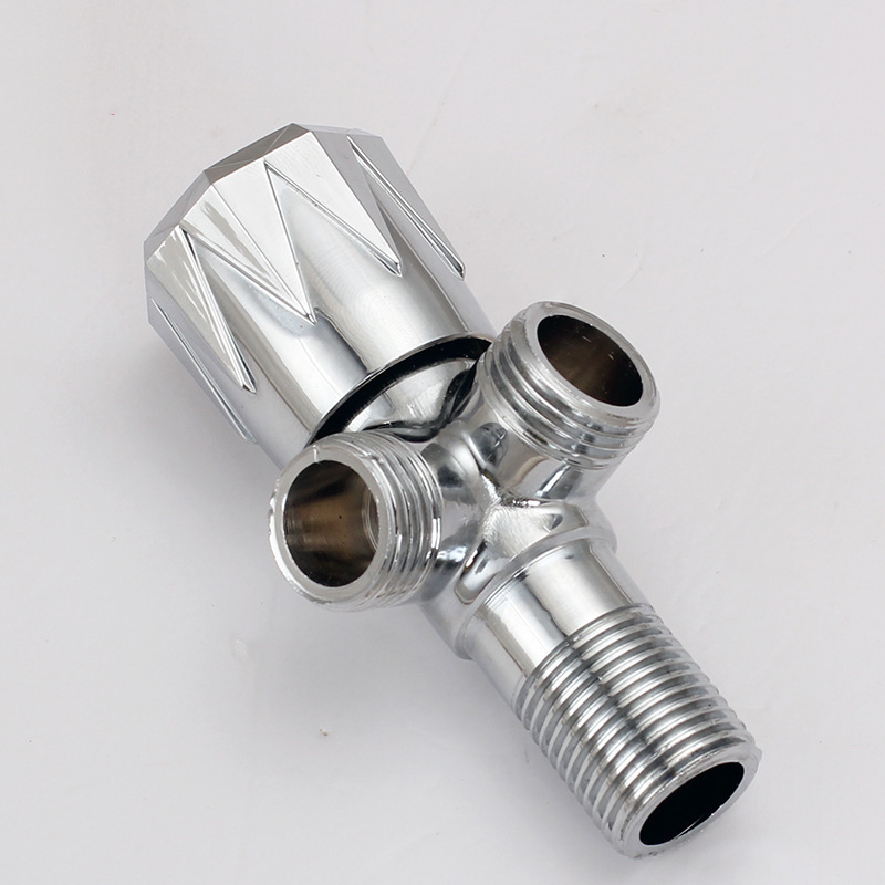 Aolailong Angle valve, all-copper body Angle valve, copper body one-inlet and two-outlet dual-purpose water stop valve, wholesale of Angle valves details Picture