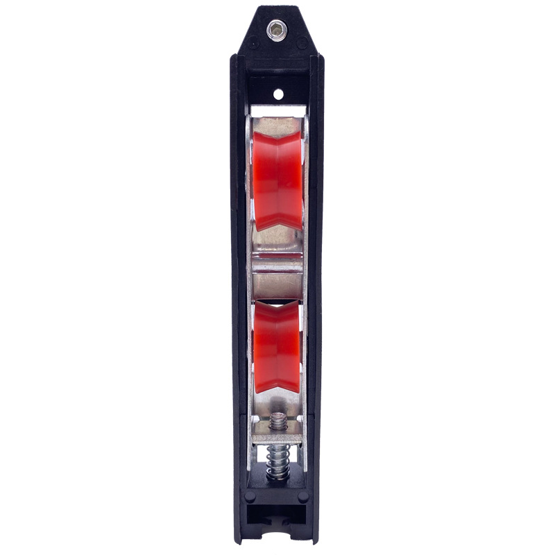 Foreign trade export screen window pulleys, nylon double wheels, aluminum alloy door and window accessories, plastic pulley accessories, double wheels Specification drawing