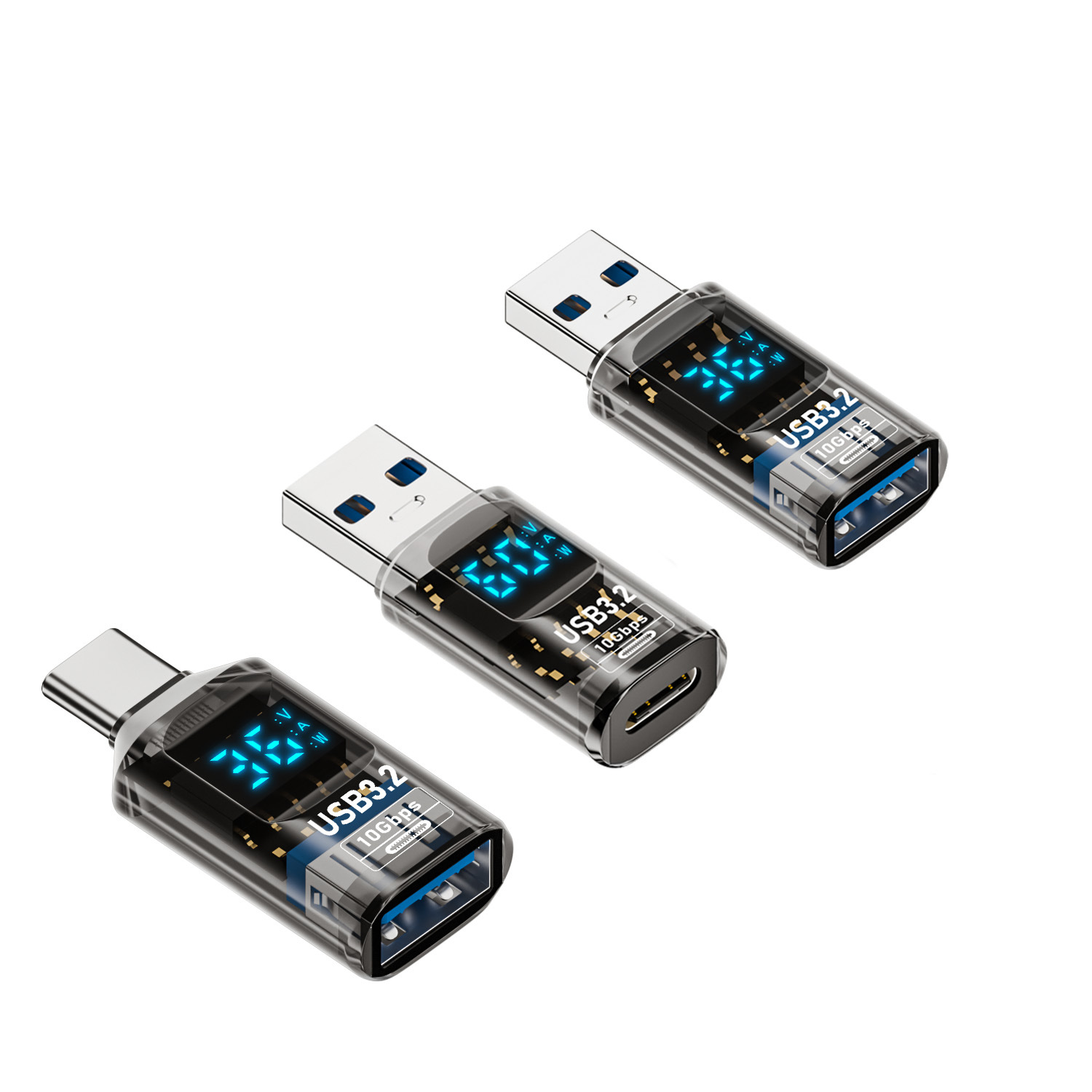 USB female to TYPE-C male digital display screen adapter is suitable for audio headphone transmission USB flash drive converter full figure