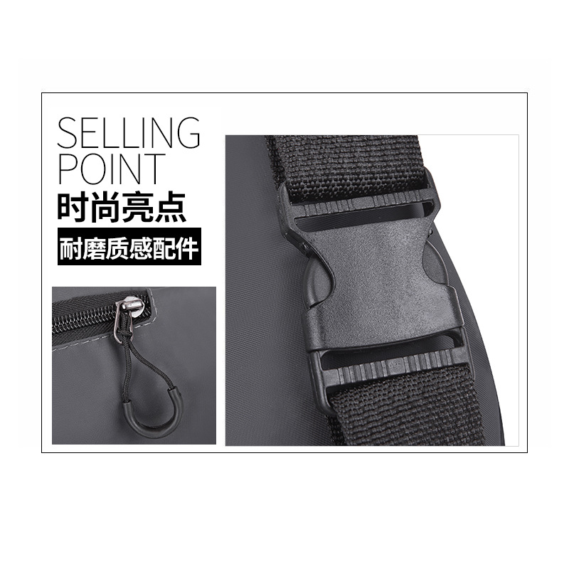 New sporty single-shoulder bag, chest bag, Korean-style running and fitness bag, crossbody bag, casual and fashionable mobile phone, and money bag details Picture