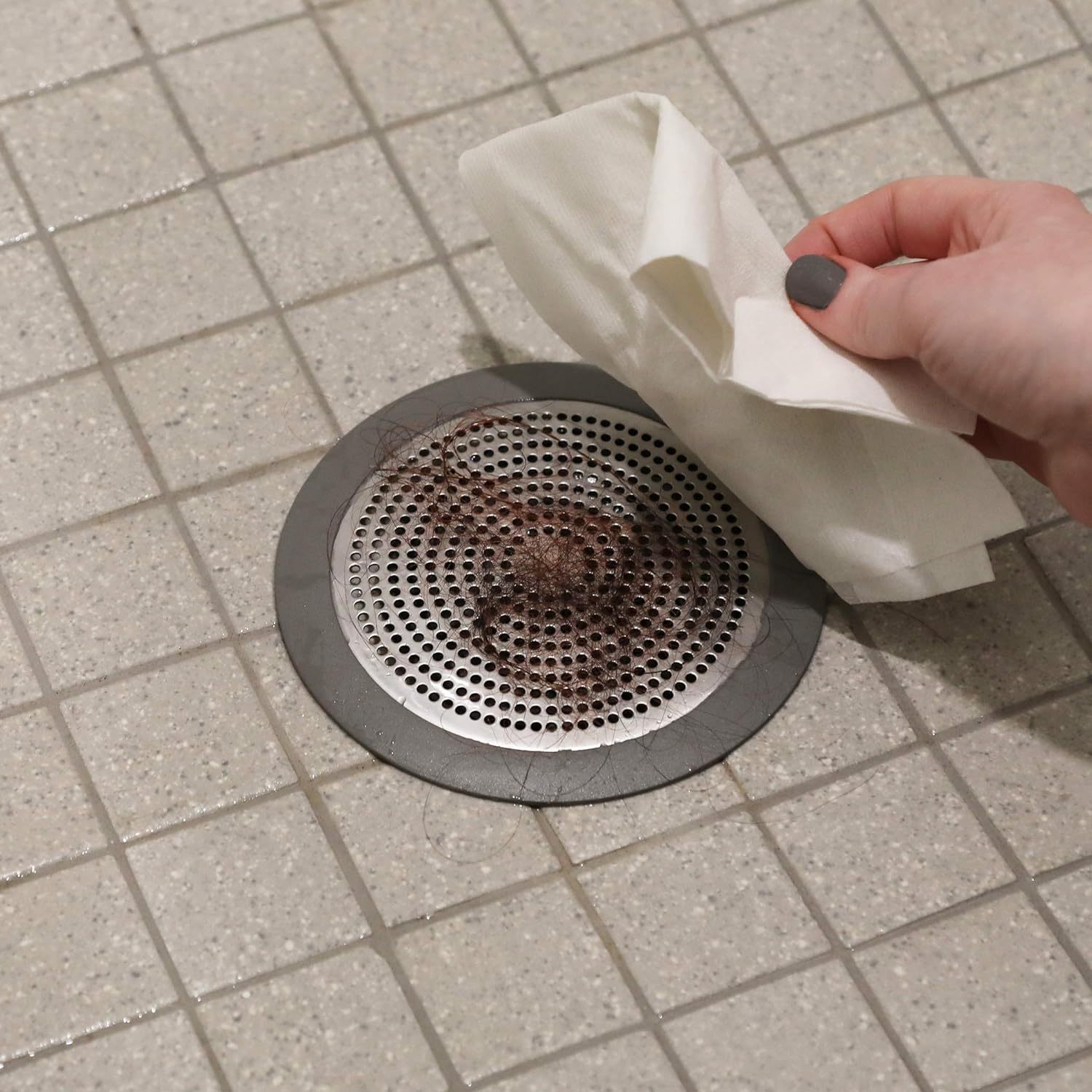Cross-border best-selling round stainless steel silicone floor drain covers for balconies, kitchens, bathrooms and sinks Application Scenario