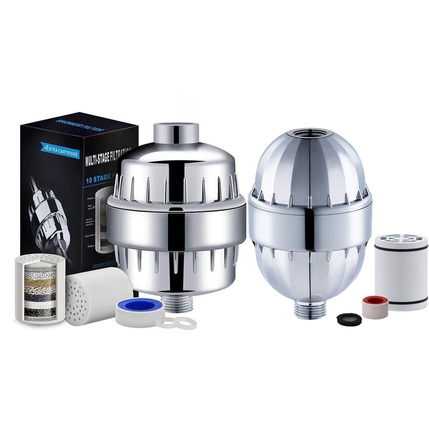 Shower head filter, water purification nozzle, 15-25 layers, shower head to remove residual chlorine, shower head filter device to remove impurities full figure