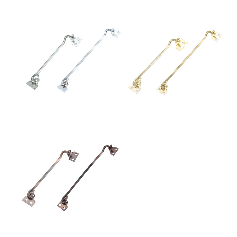 Old-fashioned window wind hooks, iron hooks, window hooks, lock hooks, door and window hooks, 6-inch and 8-inch solid nail hooks for doors and Windows, fixed wind hooks Item Picture