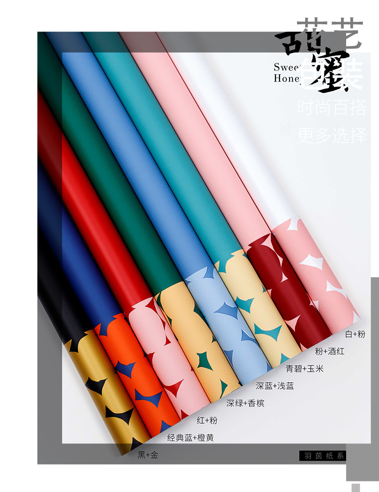 Yuyin Sweet Waterproof Korean-style flower wrapping Paper, flower shop bouquet wrapping paper, wholesale flower decoration materials pic 1