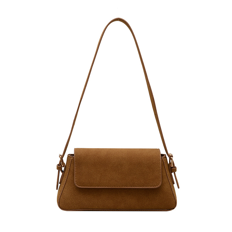 A fashionable solid-color bag for women's winter, a high-end baguette bag, a new 2024 fashionable and niche single-shoulder underarm bag Item Picture