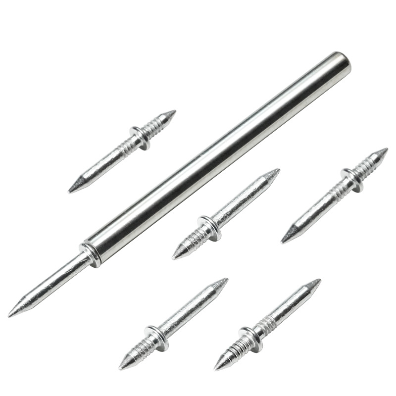 Invisible double-ended nail woodworking nail skirting board, glue-free and traceless sheep horn nail, bidirectional fixed two-end pointed iron nail wall nail Item Picture