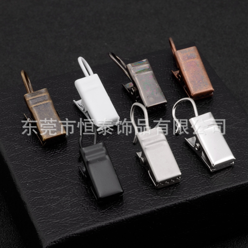 Cross-border sales of metal hook curtain clips in 7 colors with multiple color options. Available curtain accessory clips in stock Application Scenario