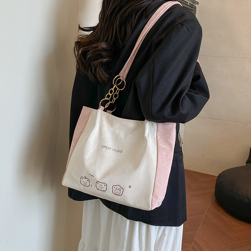 The 2025 new spring and summer large-capacity, cute and stylish, niche single-shoulder bag is casual, simple, high-quality and versatile tote bag details Picture